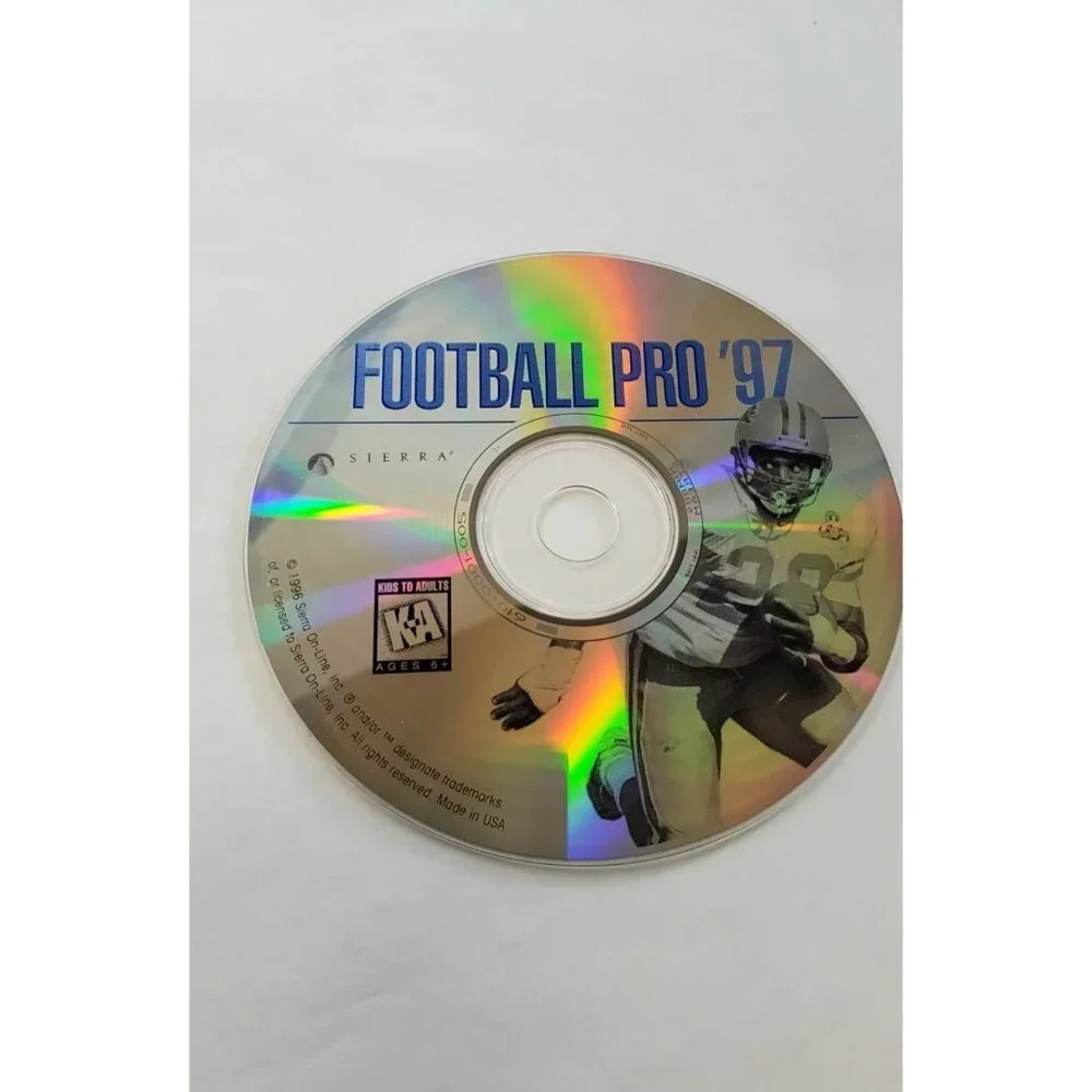 Football Pro 97 NFL PC Game CD-ROM 1996 Sierra - DISC ONLY!